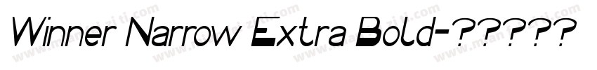 Winner Narrow Extra Bold字体转换